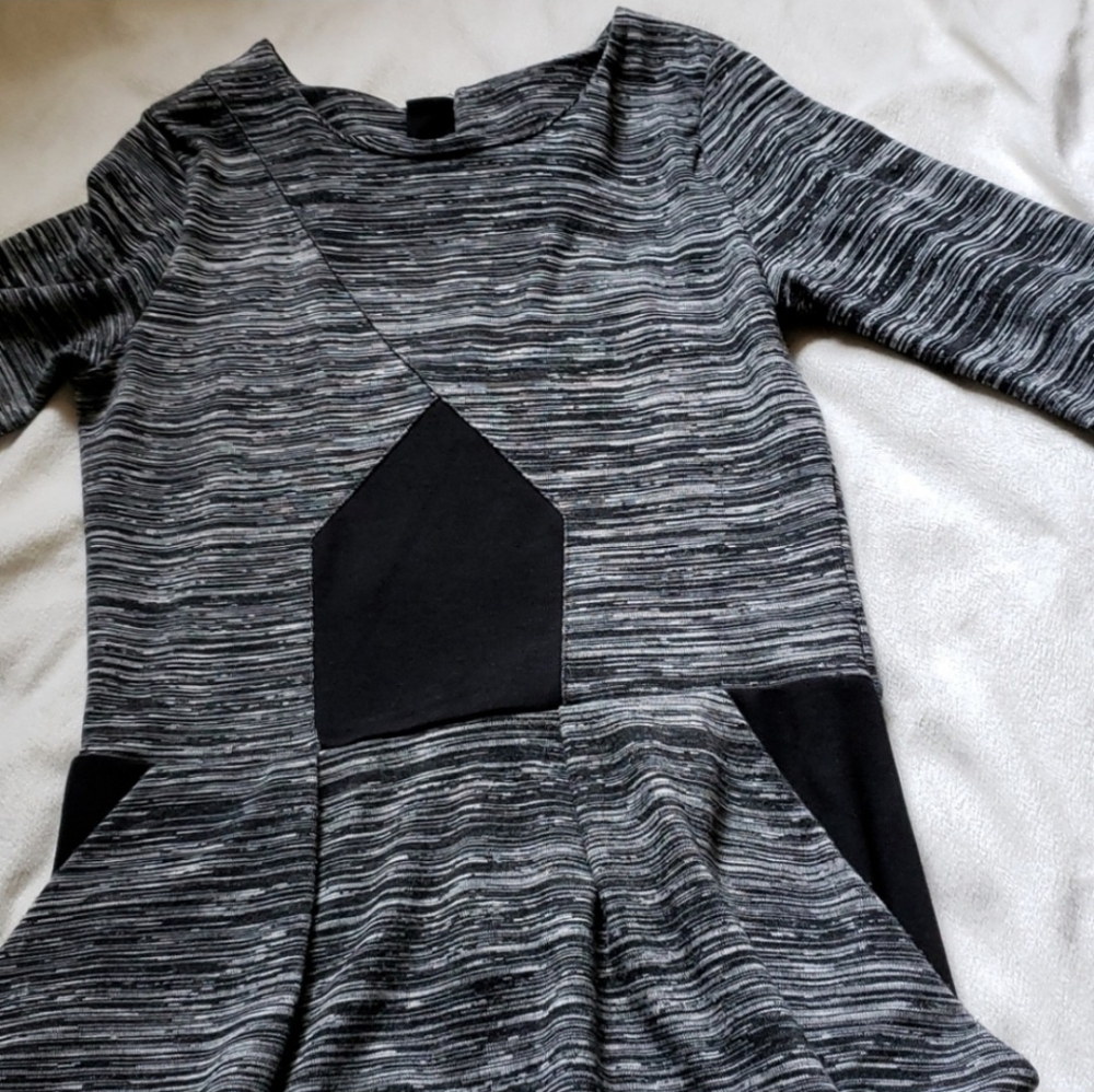 French Connection Fast City Space Dress Pockets Bodycon Mini Spring Retro Office - Picture 10 of 16
